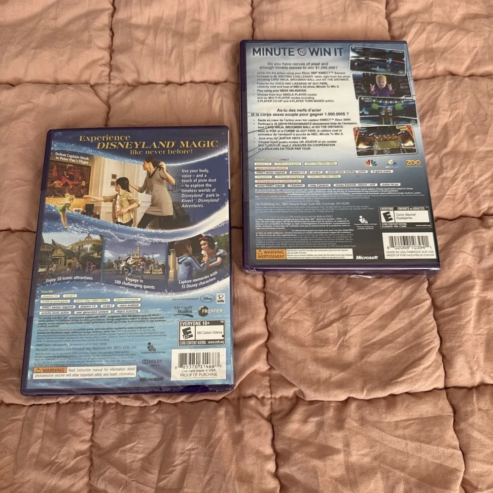 XBOX 360 KINECT Lot Of 2 Disneyland Adventures & Minute To Win It